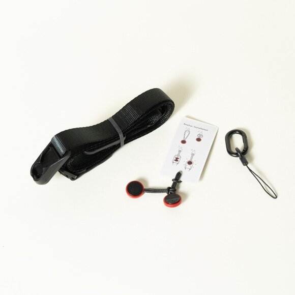 Dual Adjustable Premium All Black Camera Strap  w/ Peak Design Anchors 32-60" - Picture 3 of 9